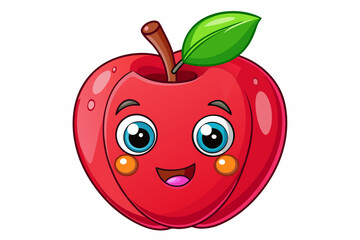 red apple vector illustration