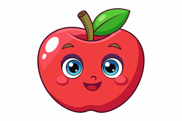red apple vector illustration