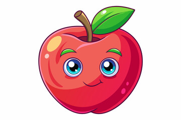 red apple vector illustration