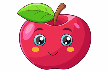 red apple vector illustration