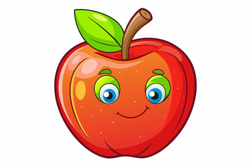 red apple vector illustration