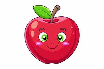red apple vector illustration