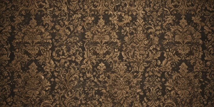 Intricate seamless damask, opulent texture, repeating design,  arabesque, damask,  floral