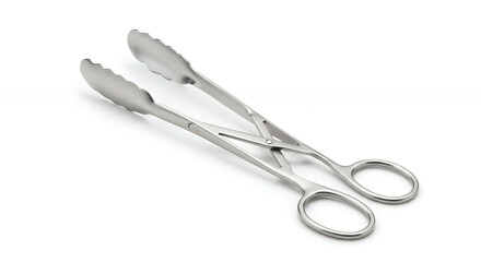 Classic silver serving tongs