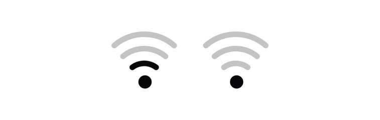wifi icon set. Internet connection symbol. Vector illustration