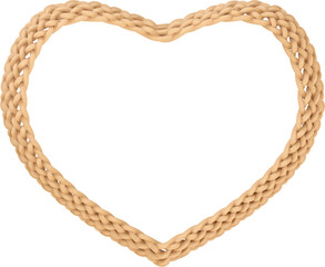 Woven Rope Heart Shape Decorative Frame