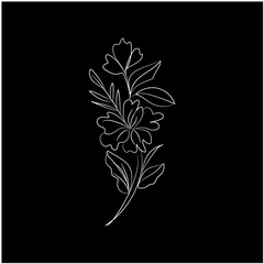 Obraz premium black and white flower