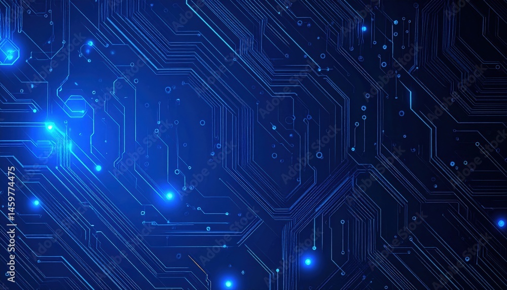 Poster exploring technological advancements in circuit design digital world graphic representation modern e