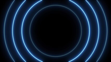 neon line radio wave icon