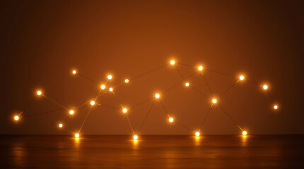 Glowing Network of Light Points