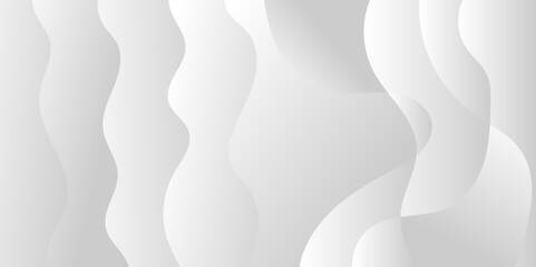 Gray White Abstract Paper Wavy Lines Background Texture Image Design with Smooth Curves. 

