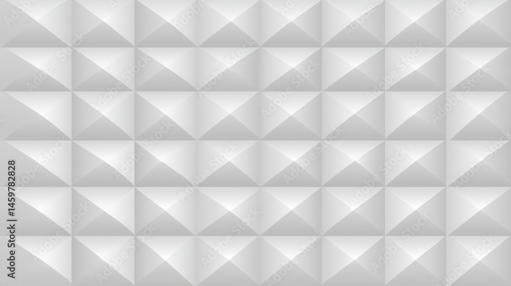 Poster white geometric seamless pattern creating a three dimensional illusion with textured surfaces of rep