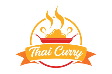 Thai Curry Log Isolated on White Background for Stock Photography

