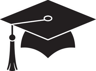 Graduation Cap Vector Illustration Academic Achievement Symbol Education Success Icon