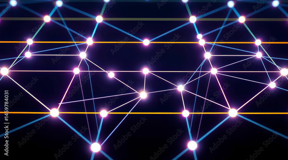 Poster abstract digital network visualization