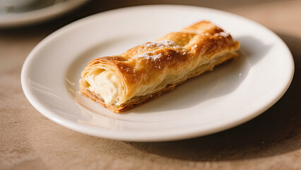 Viennese strudel, traditional food of Austria breakfast 