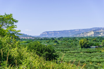 Obraz premium summer countryside landscape inside val d'agri, basilicata
