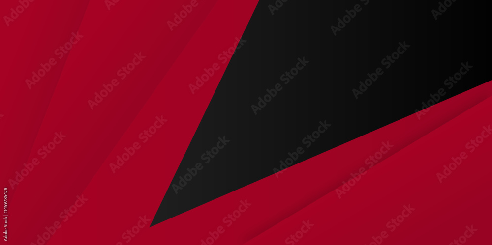 Poster abstract red geometric background. dynamic shapes composition.