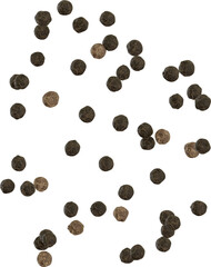 Falling Black Pepper Spices