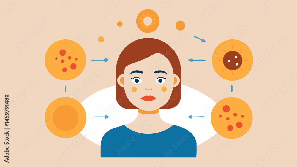 Poster infographic on hyperpigmentation causes an educational vector highlighting various causes of hyperpi
