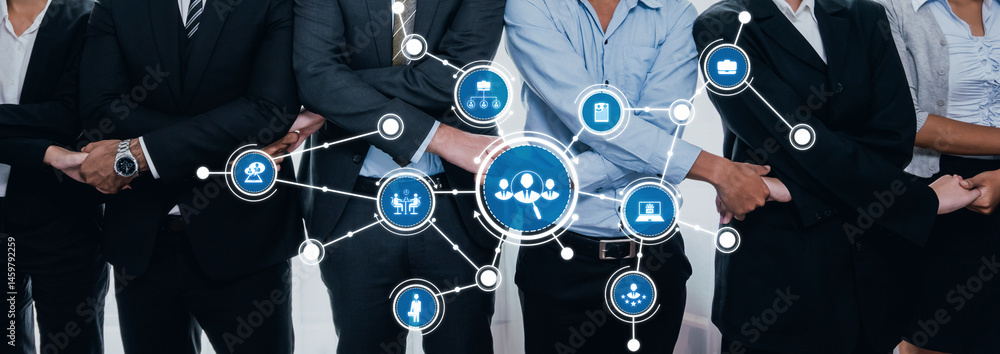 Aufkleber this image showcases a group of professionals symbolizing business collaboration and networking, emp