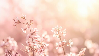 Delicate cherry blossom blooms springtime garden nature photography soft focus tranquil atmosphere beauty of floral elegance