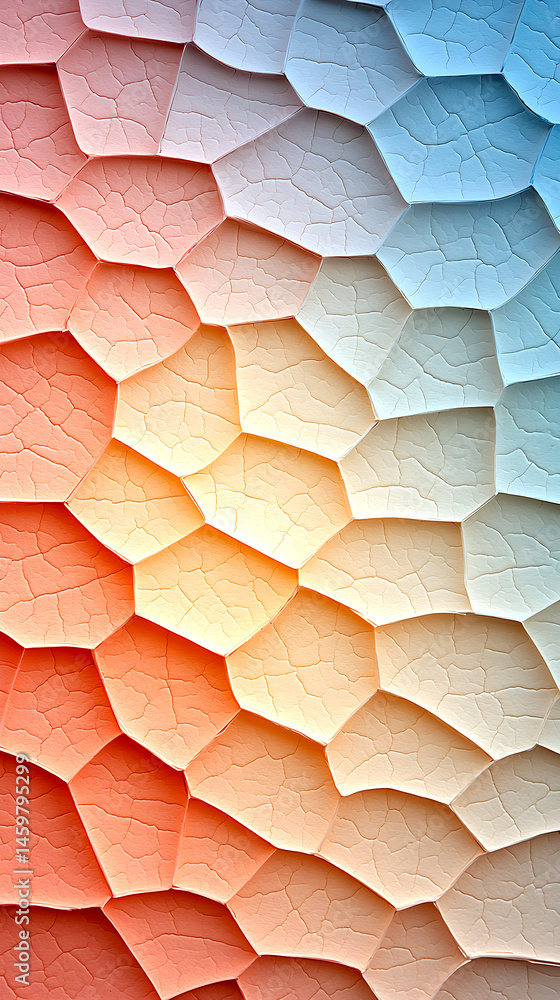 Poster abstract colorful crinkled paper background with geometric polygonal pattern