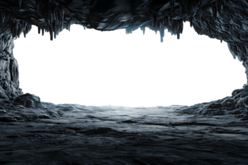 Cavern, transparent background, isolated on white background.PNG