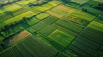 Fototapeta premium Aerial View of Farmland