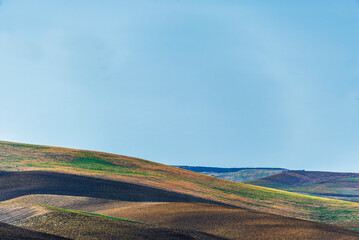 summer countryside landscape inside val d'agri, basilicata