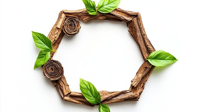 Nature-inspired wooden frame