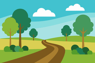 Obraz premium landscape with trees