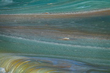 Natural phenomenon. Grease ice and slush. Temperature is minus nine degrees Salty sea freezes in...