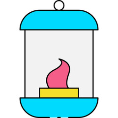 Lantern icon single vector illustration
