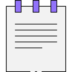 Notepad icon single vector illustration