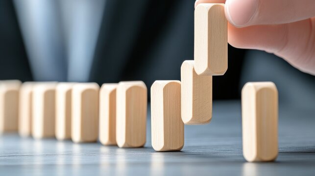 Building Blocks of Success: A Conceptual Image Representing Growth, Progress, and Strategic Planning in Business