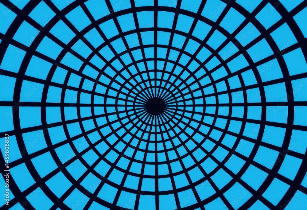 Poster abstract blue spiral pattern creating a mesmerizing visual effect