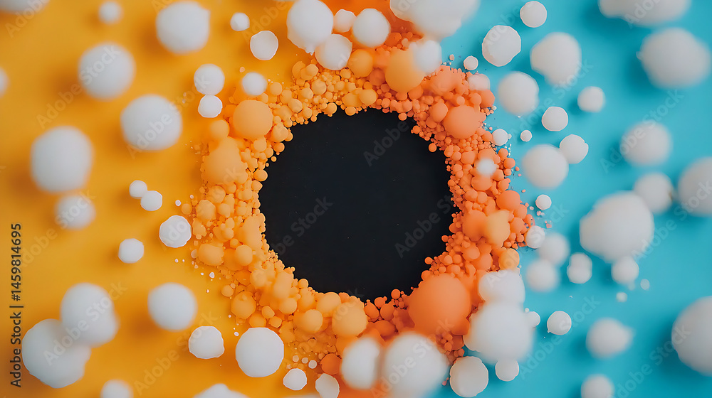 Fototapete abstract colorful sphere background with soft transition