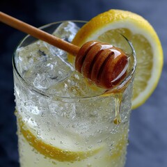 Crisp and cold lemonade dripping with fresh honey