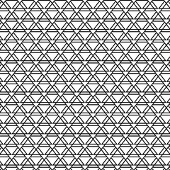 triangle hexagon grid line Geometry seamless pattern. Vector graphic line illustration. Black and white abstract background for banners, print for fabric, labels, t-shirt printing.