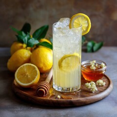Pure lemon zest and honey-infused cold lemonade