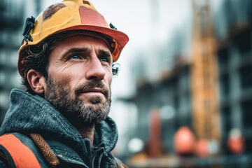 Focused Construction Worker