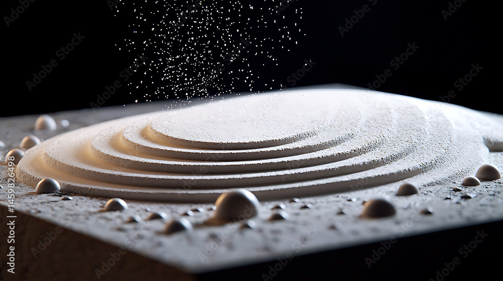 Poster abstract concrete texture with circular patterns and dust particles