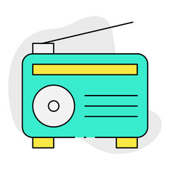 Radios icon single vector illustration