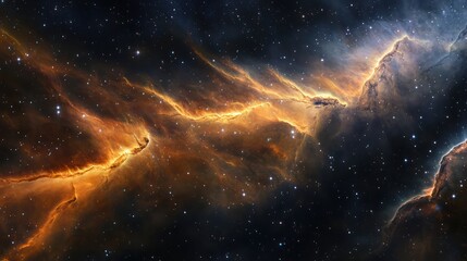 Obraz premium A galactic river of luminous dust weaving through space