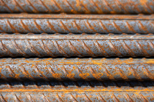 Background image of construction reinforcement, reinforcing bars