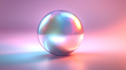 A glowing iridescent effect featuring soft pearl-like reflections