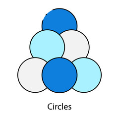 Circles icon single vector illustration