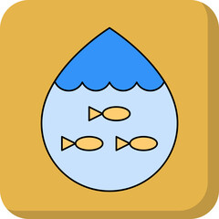 Obraz premium Fish icon single vector illustration
