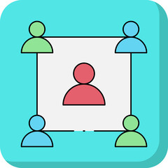 Team icon single vector illustration